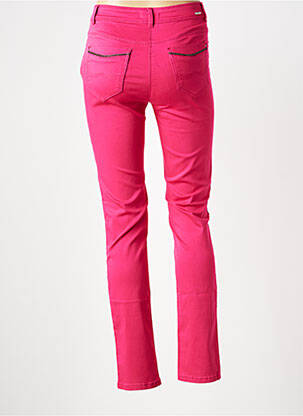 Pantalon slim tissage popeline taille normale rose DIANE LAURY femme
