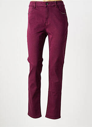 Pantalon droit stretch taille normale violet DIANE LAURY femme