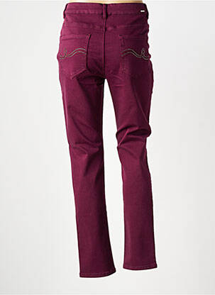 Pantalon droit stretch taille normale violet DIANE LAURY femme