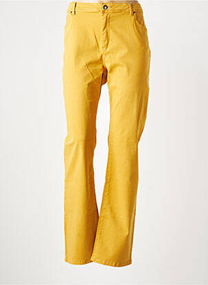 Pantalon droit stretch taille normale jaune DIANE LAURY femme