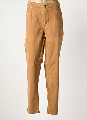 Jeans coupe slim stretch taille normale marron FRANCE RIVOIRE femme