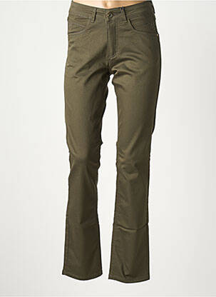 Jeans coupe slim poches taille haute vert PARA MI femme
