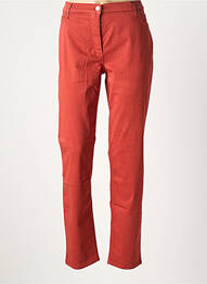 Pantalon slim tissage popeline taille normale orange BETTY BARCLAY femme