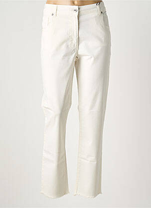 Jeans coupe slim stretch taille normale beige LAUREN VIDAL femme