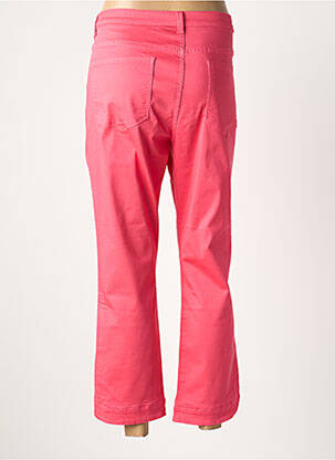 Pantalon 7/8 tissage popeline taille normale rose DIANE LAURY femme