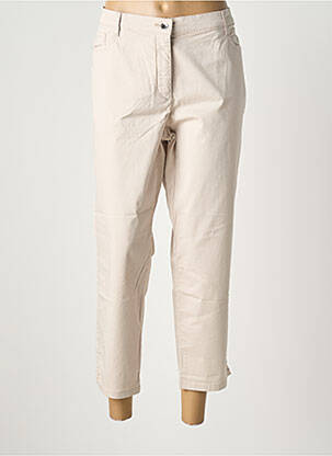 Pantalon 7/8 tissage popeline taille normale beige BETTY BARCLAY femme