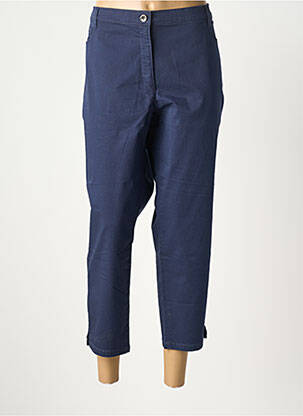 Pantalon 7/8 tissage popeline taille normale bleu BETTY BARCLAY femme