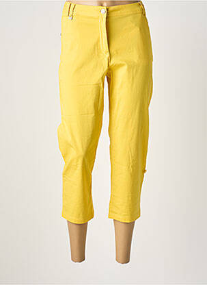 Pantacourt stretch taille normale jaune AGATHE & LOUISE femme