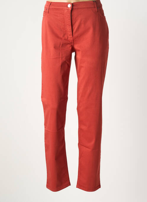Pantalon slim tissage popeline taille normale orange BETTY BARCLAY femme