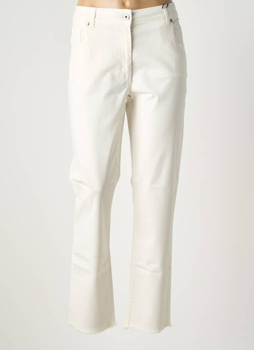 Jeans coupe slim stretch taille normale beige LAUREN VIDAL femme