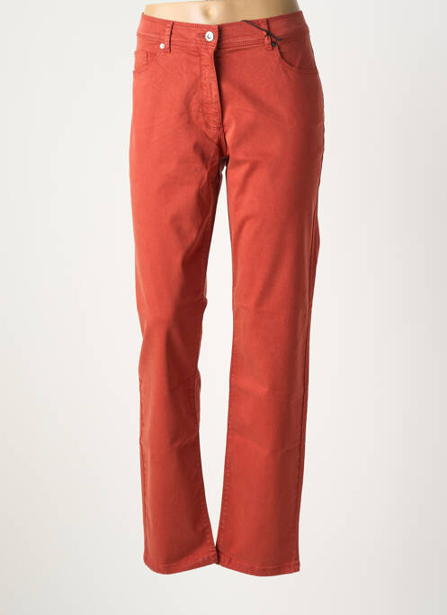 Pantalon slim tissage popeline taille normale orange BETTY BARCLAY femme