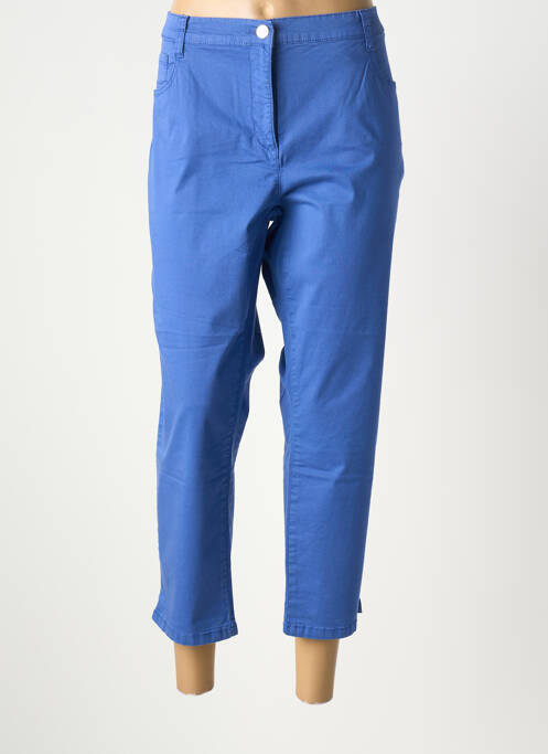 Pantalon 7/8 tissage popeline taille normale bleu BETTY BARCLAY femme