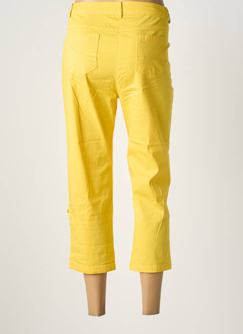 Pantacourt stretch taille normale jaune AGATHE & LOUISE femme