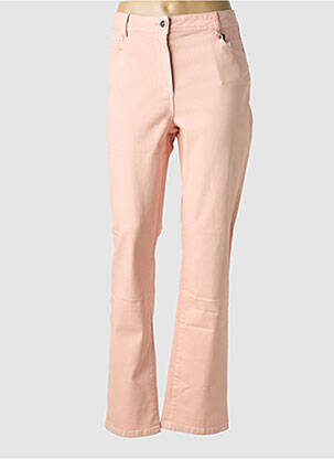 Jeans coupe slim stretch taille normale rose JULIE GUERLANDE femme
