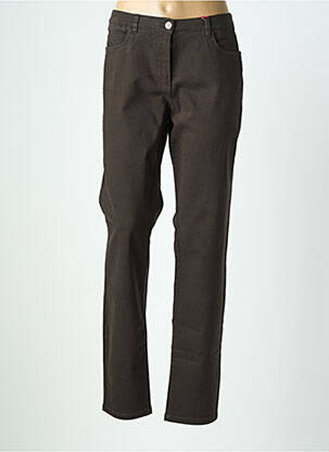 Jeans coupe slim stretch taille normale marron JOCAVI femme