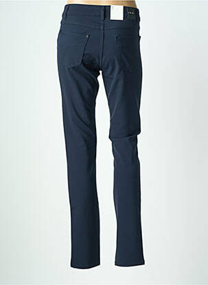 Pantalon slim tissage popeline taille normale bleu PARA MI femme