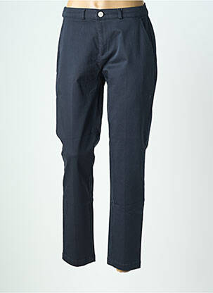 Pantalon chino tissage popeline taille normale bleu PARA MI femme