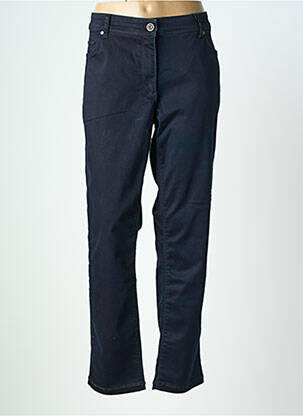 Pantalon slim tissage popeline taille normale bleu BETTY BARCLAY femme