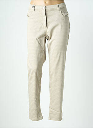 Pantalon slim stretch taille normale beige EAST DRIVE femme