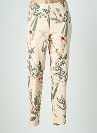 Pantalon slim tissage popeline taille normale rose FRANK WALDER femme