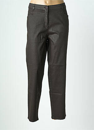Pantalon slim stretch taille normale marron FRANK WALDER femme