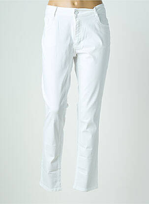 Pantalon slim stretch taille normale blanc PARA MI femme