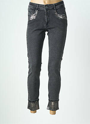 Jeans skinny tissage brut taille normale gris PARA MI femme