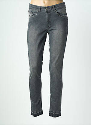 Jeans coupe slim stretch taille normale gris PARA MI femme