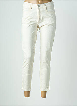 Pantalon 7/8 stretch taille normale blanc PARA MI femme