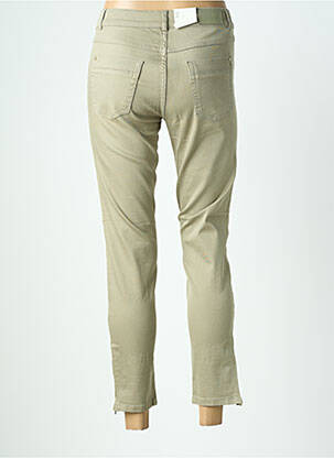 Pantalon 7/8 stretch taille normale vert PARA MI femme