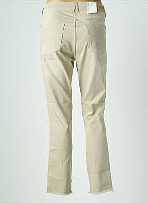 Pantalon 7/8 stretch taille normale beige PARA MI femme