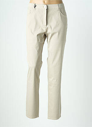 Pantalon slim stretch taille normale beige EAST DRIVE femme