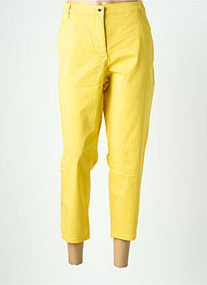 Pantacourt stretch taille normale jaune BETTY BARCLAY femme