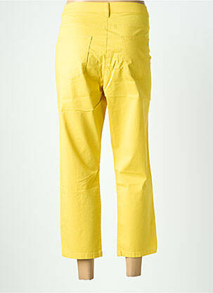 Pantacourt stretch taille normale jaune BETTY BARCLAY femme