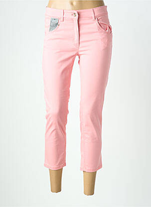 Pantacourt stretch taille normale rose ZERRES femme