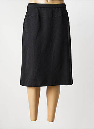 Jupe mi-longue coupe droite noir FRANCE RIVOIRE femme