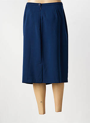 Jupe mi-longue coupe droite bleu MODISSIMO femme