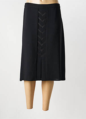 Jupe mi-longue coupe droite noir FRANCE RIVOIRE femme