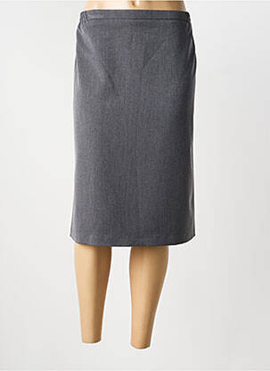 Jupe mi-longue stretch gris FRANCE RIVOIRE femme