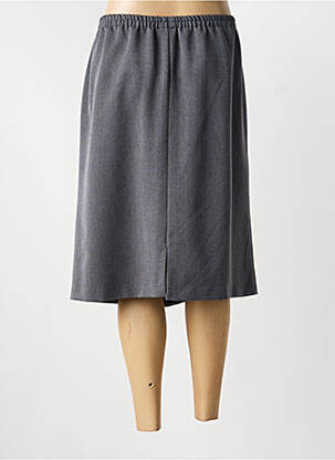 Jupe mi-longue coupe droite gris FRANCE RIVOIRE femme