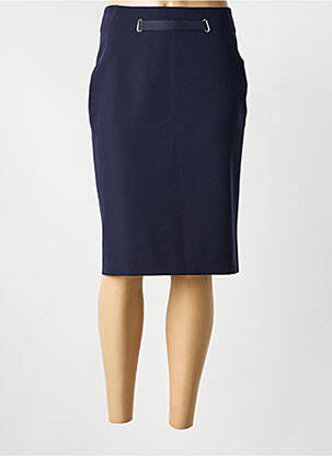 Jupe mi-longue stretch bleu EVA KAYAN femme