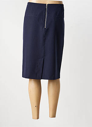 Jupe mi-longue stretch bleu EVA KAYAN femme