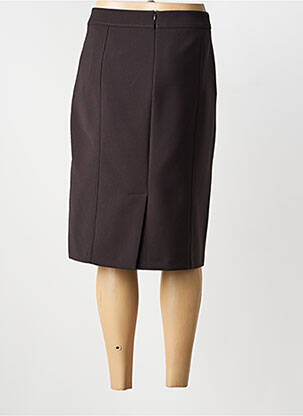 Jupe mi-longue coupe droite marron AVERSIA femme