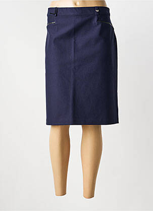Jupe mi-longue stretch bleu EAST DRIVE femme