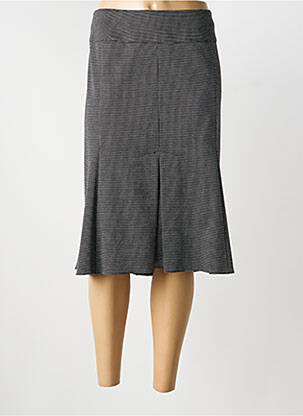 Jupe mi-longue coupe droite noir FRANCE RIVOIRE femme