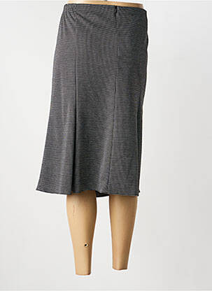 Jupe mi-longue coupe droite noir FRANCE RIVOIRE femme