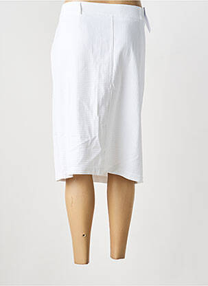 Jupe mi-longue stretch blanc EAST DRIVE femme