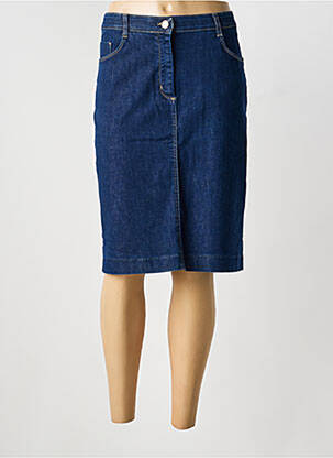 Jupe mi-longue stretch bleu EAST DRIVE femme