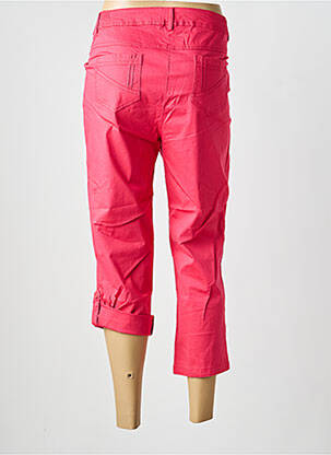 Pantalon 7/8 tissage popeline taille normale rose AGATHE & LOUISE femme
