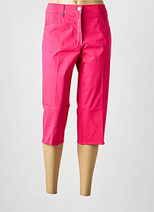 Pantacourt stretch taille normale rose EAST DRIVE femme